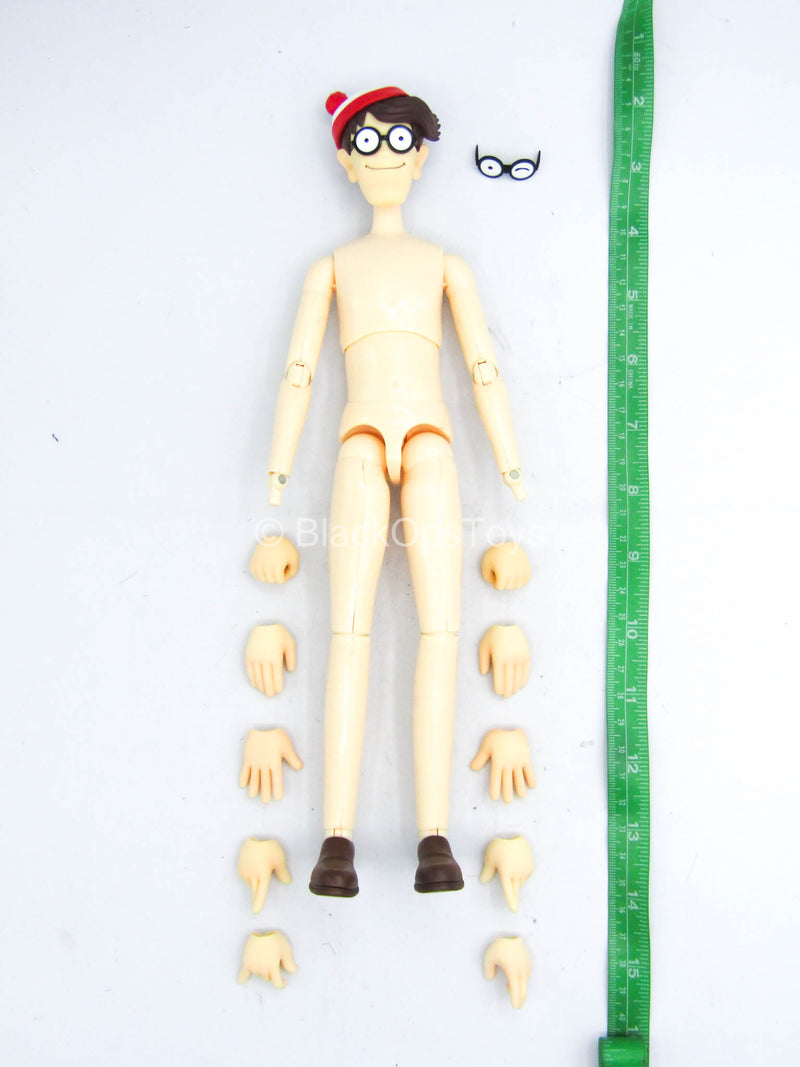 Load image into Gallery viewer, Where&#39;s Wally - Male Base Body w/Head Sculpt, Glasses &amp; Hand Set
