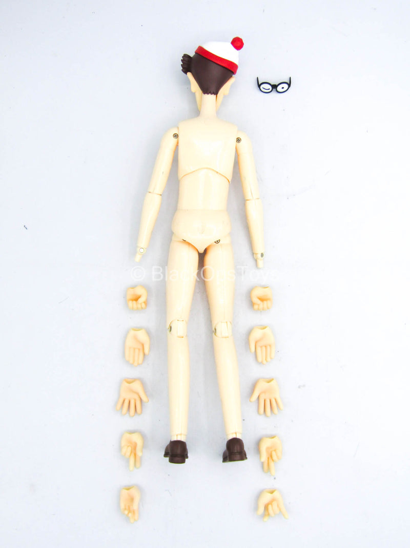 Load image into Gallery viewer, Where&#39;s Wally - Male Base Body w/Head Sculpt, Glasses &amp; Hand Set
