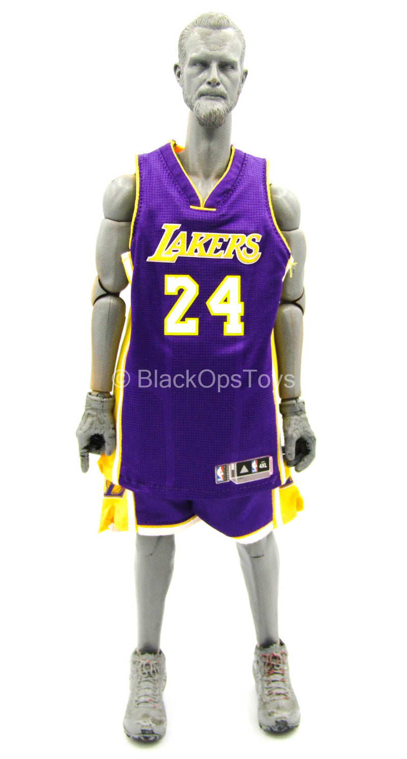 Nba Los Angeles Lakers Kobe Bryant No.24-black/white Gold Basketball Jersey  (adult Size)