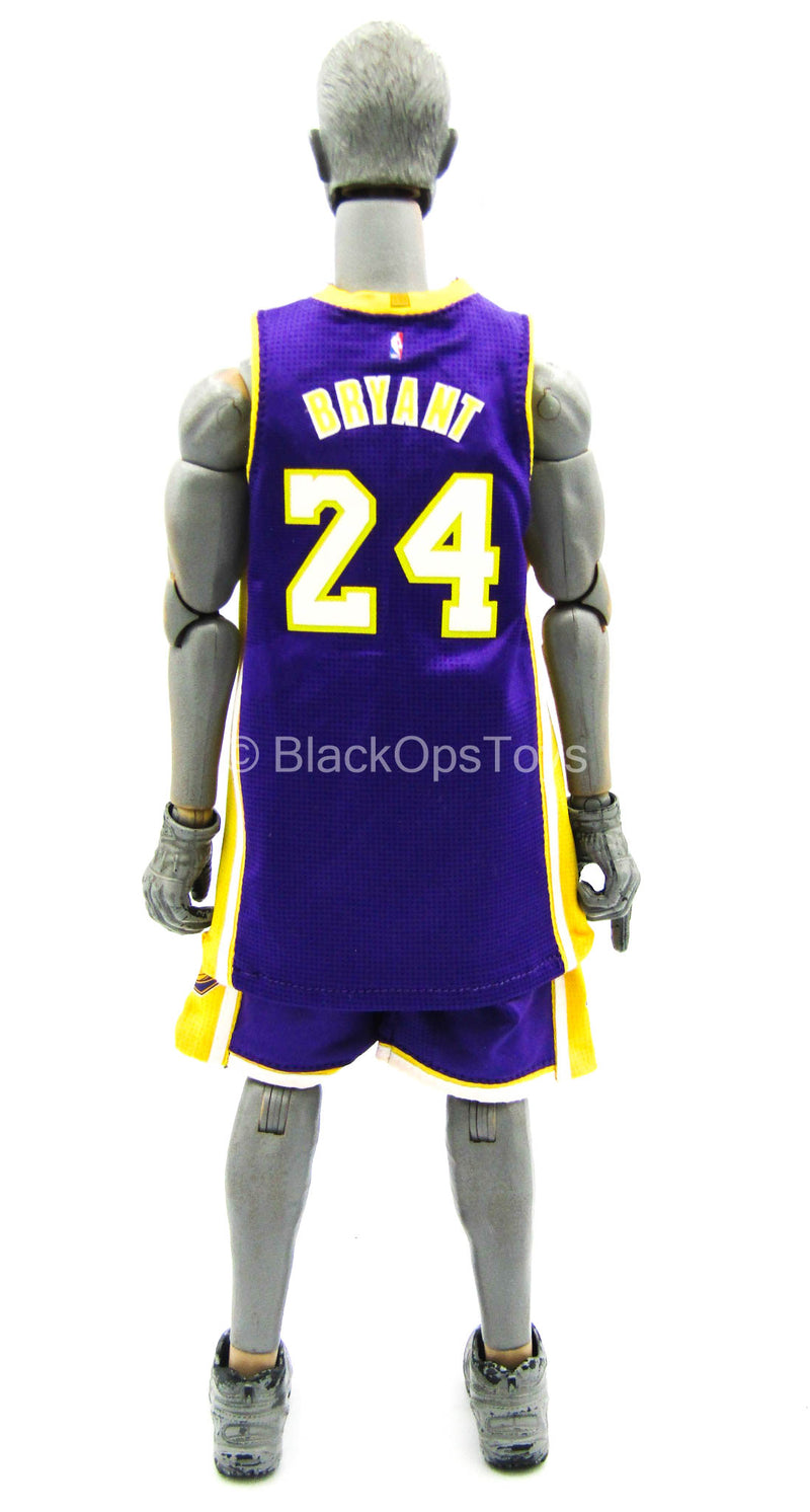 Kobe Bryant - Yellow & Purple Number 24 Kobe Jersey Set