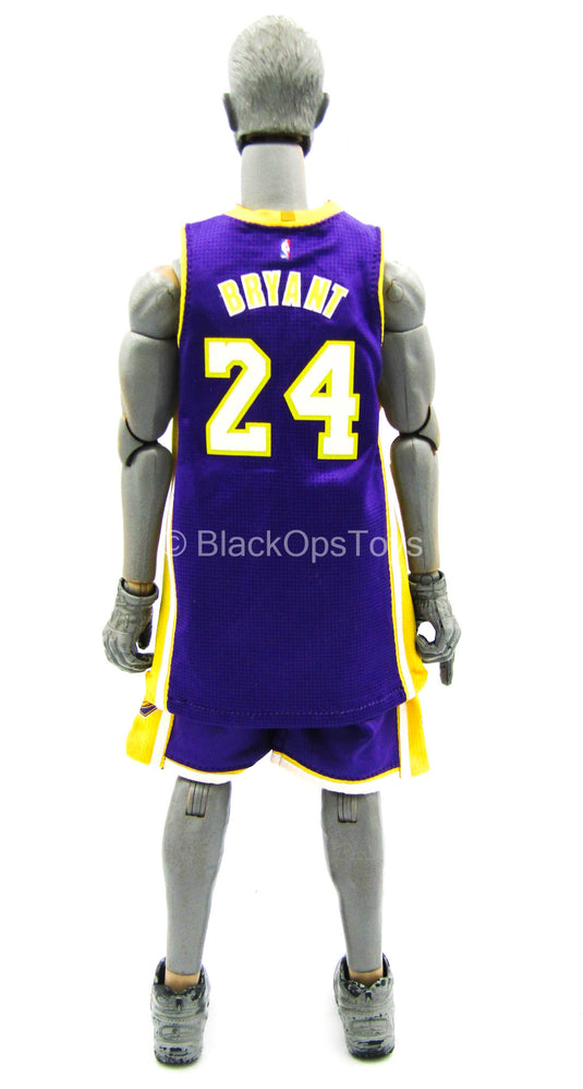 Kobe Bryant - Yellow & Purple "Number 24" Kobe Jersey Set