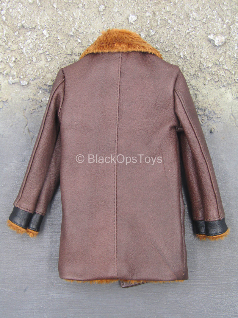 Load image into Gallery viewer, WWII - US Navy Commander - Brown Leather Like Jacket
