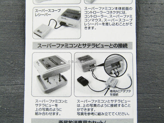 Nintendo History Collection 1/6 Scale Satellaview Attachment, Cartridge & AV/AC Adaptor Set Super Famicom