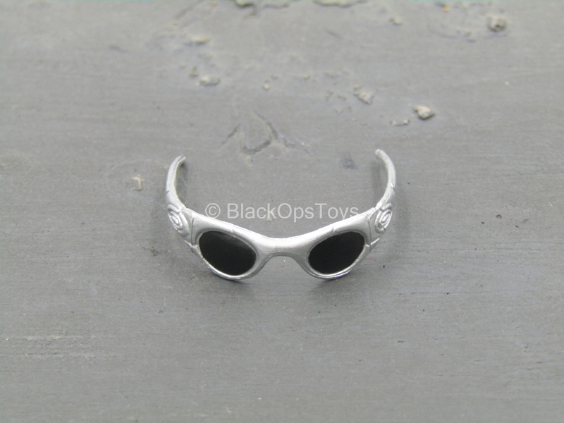 Load image into Gallery viewer, WITSEC Agent Indigo - Silver Glasses w/Black Lenses
