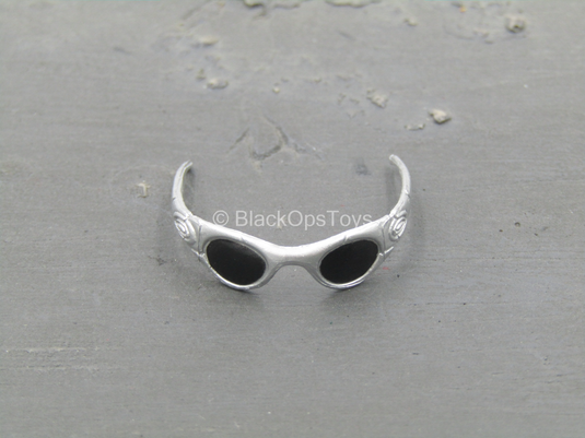 WITSEC Agent Indigo - Silver Glasses w/Black Lenses