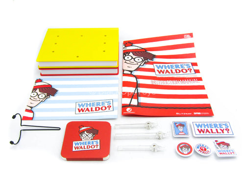 Where's Wally - Rotating Base Figure Stand w/Accessory Set