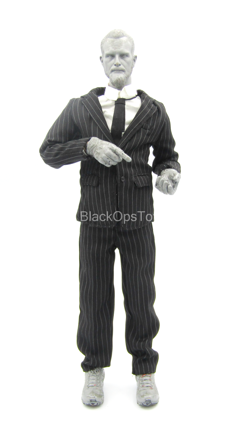 Load image into Gallery viewer, WITSEC Agent Indigo - Black Full Suit Set w/Tie &amp; Bowtie
