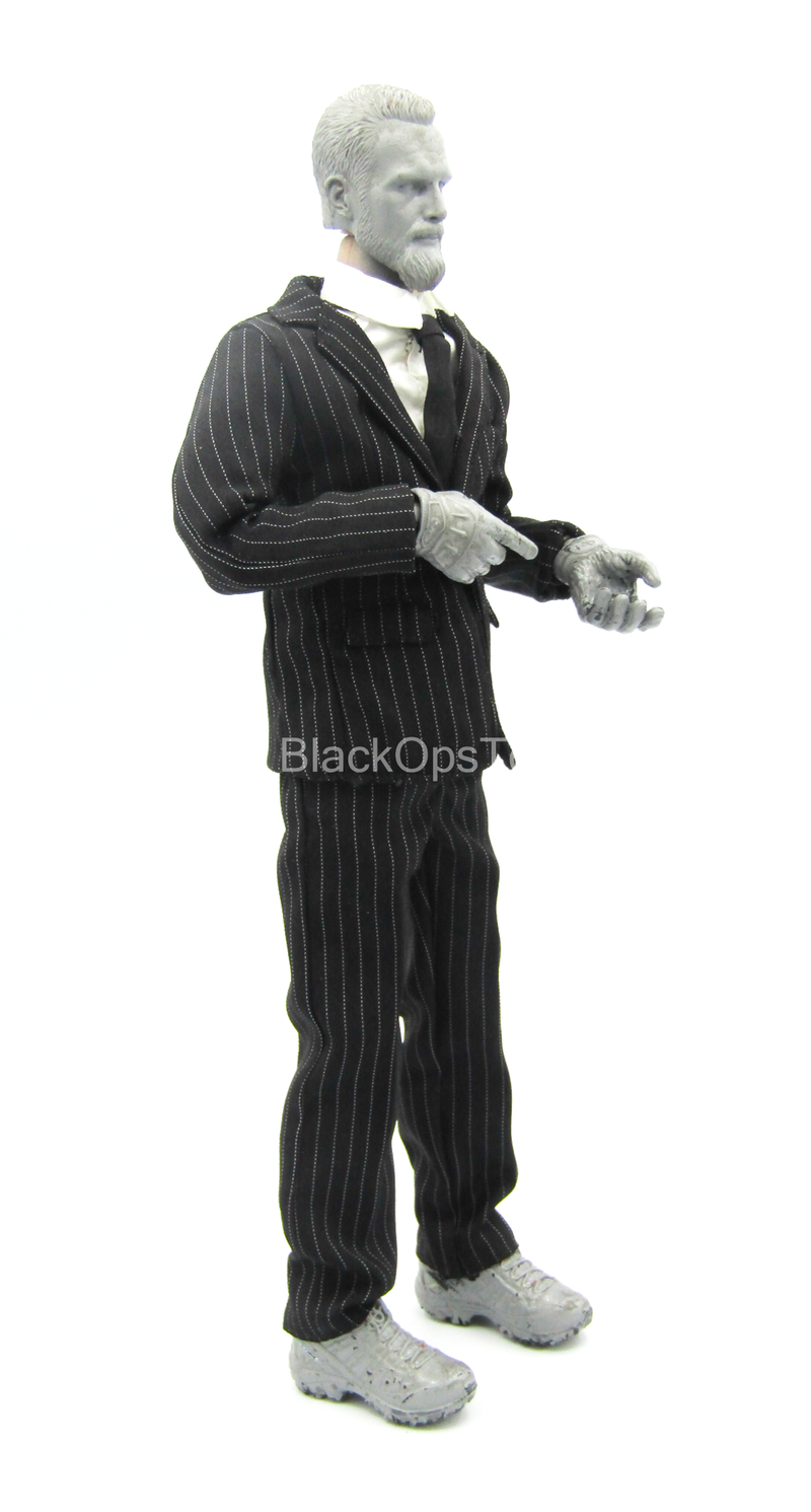 Load image into Gallery viewer, WITSEC Agent Indigo - Black Full Suit Set w/Tie &amp; Bowtie
