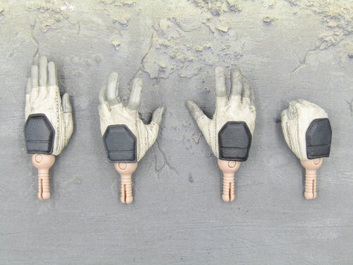 GI JOE - Camo Storm Shadow - Black & White Gloved Hand Set (x4)