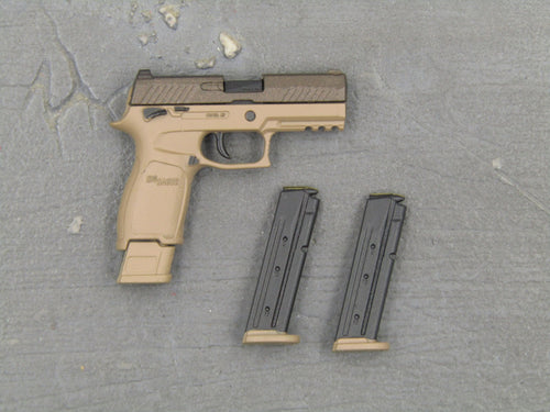 Tan Spring Loaded SIG P320 Pistol w/Magazines