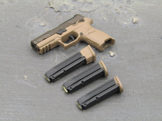 Tan Spring Loaded SIG P320 Pistol w/Magazines