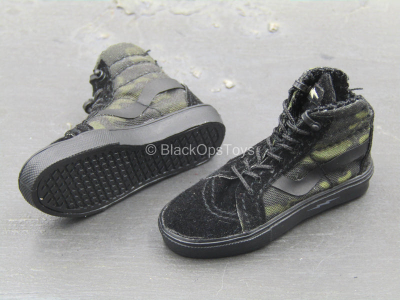 Load image into Gallery viewer, Extreme Zone Samurai Craig - Multicam Black Sk8 Shoes (Foot Type)
