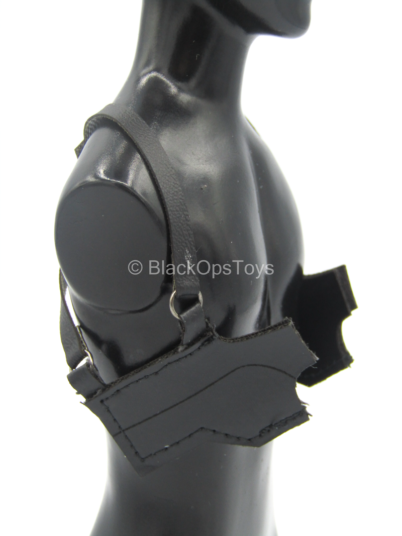 Load image into Gallery viewer, Black Leather Like Dual Shoulder Pistol Holster - MINT IN PACKAGE
