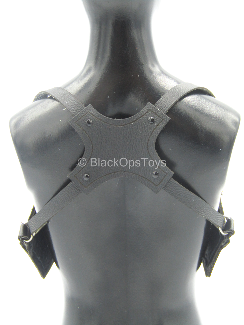Load image into Gallery viewer, Black Leather Like Dual Shoulder Pistol Holster - MINT IN PACKAGE
