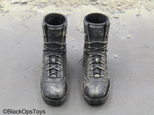Dark Warrior - Black Weathered Boots (Foot Type READ DESC)