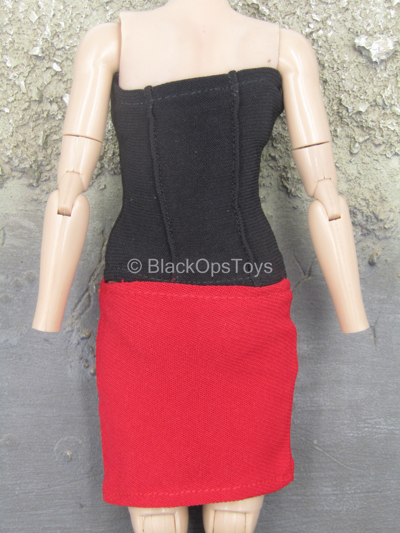 Load image into Gallery viewer, Black Tube Top Shirt w/Red Skirt - MINT IN PACKAGE
