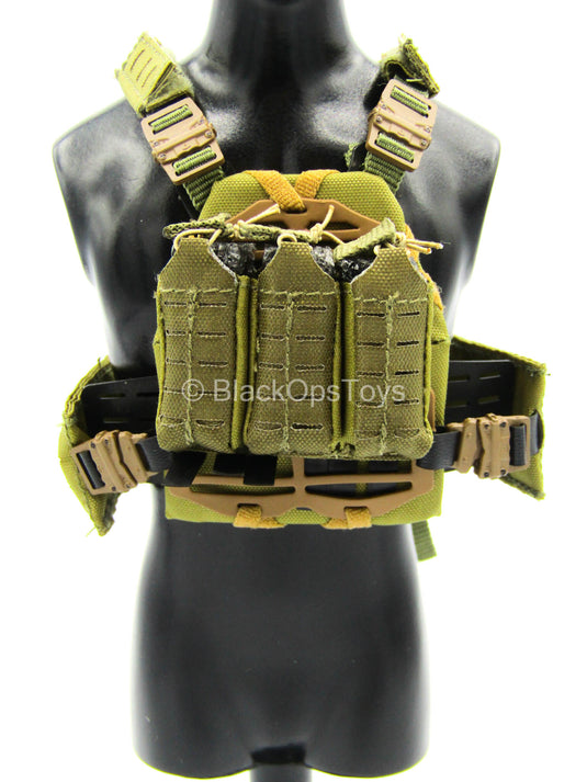 S.A.D. Low Profile - Tan Plate Carrier Vest w/Pouch Set