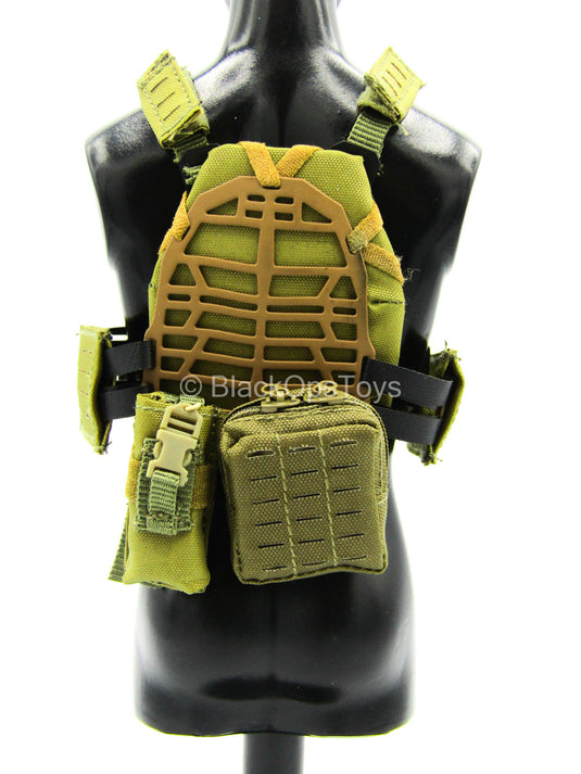 S.A.D. Low Profile - Tan Plate Carrier Vest w/Pouch Set