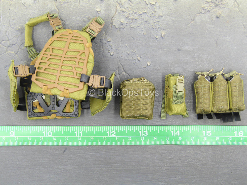 Load image into Gallery viewer, S.A.D. Low Profile - Tan Plate Carrier Vest w/Pouch Set
