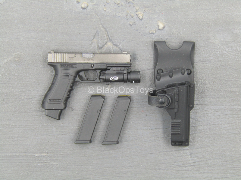 Load image into Gallery viewer, Operation Red Sea PLA Medic - Black Pistol w/Tac Light &amp; Holster
