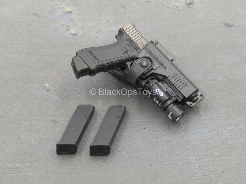 Load image into Gallery viewer, Operation Red Sea PLA Medic - Black Pistol w/Tac Light &amp; Holster
