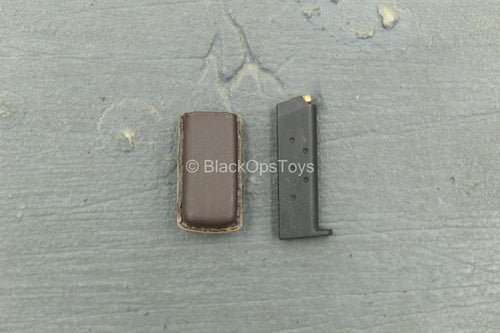 GI JOE - Joe Colton - 1911 Pistol Magazine w/Brown Holster