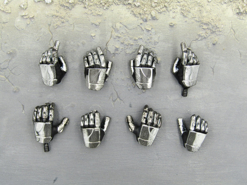 Load image into Gallery viewer, Star Wars Captain Phasma Chrome Gloved Hands Set x8
