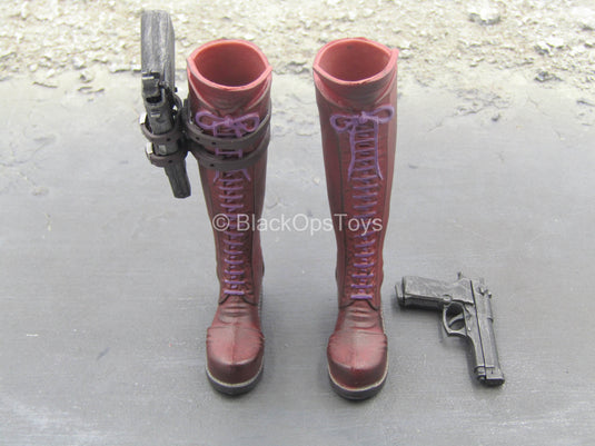 Devil May Cry 3 - Lady - Red Knee-High Boots w/Pistols (Peg Type)