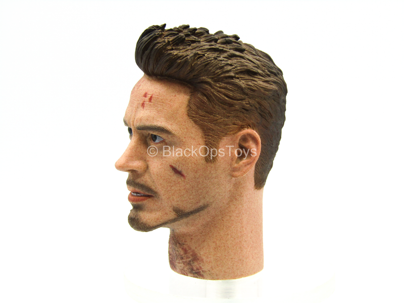 Load image into Gallery viewer, Custom Tony Stark Head Sculpts 2-Pack - MINT IN BOX
