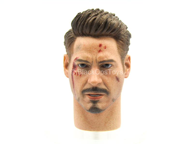 Load image into Gallery viewer, Custom Tony Stark Head Sculpts 2-Pack - MINT IN BOX
