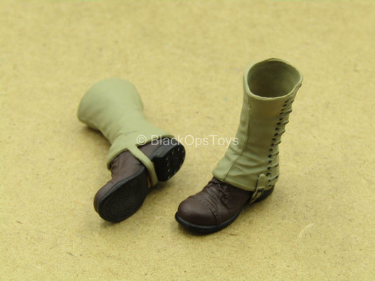 1/12 - WWII Captain Miller - Combat Boots w/Gaiters (Peg Type)