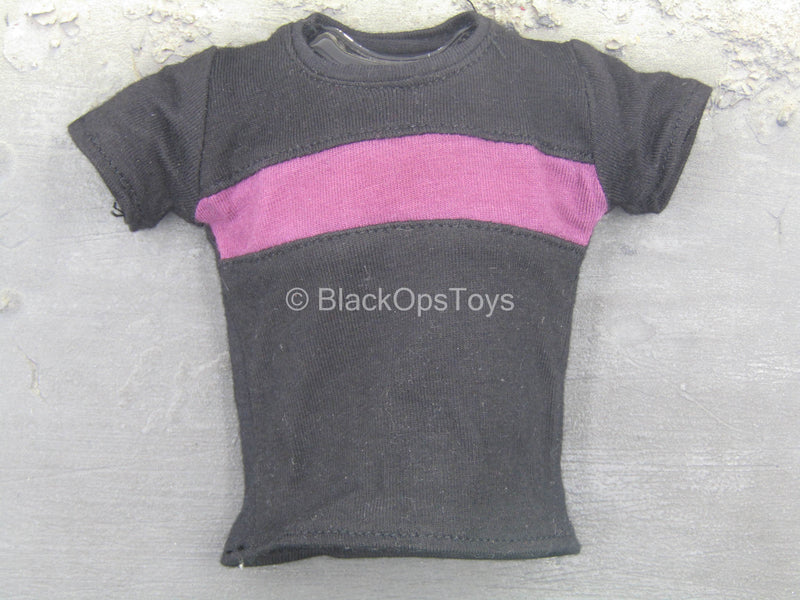 Load image into Gallery viewer, Avengers - Nick Fury - Black &amp; Purple Stripe Shirt
