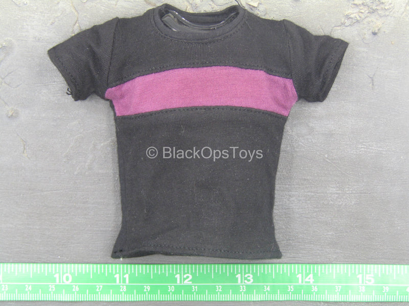 Load image into Gallery viewer, Avengers - Nick Fury - Black &amp; Purple Stripe Shirt
