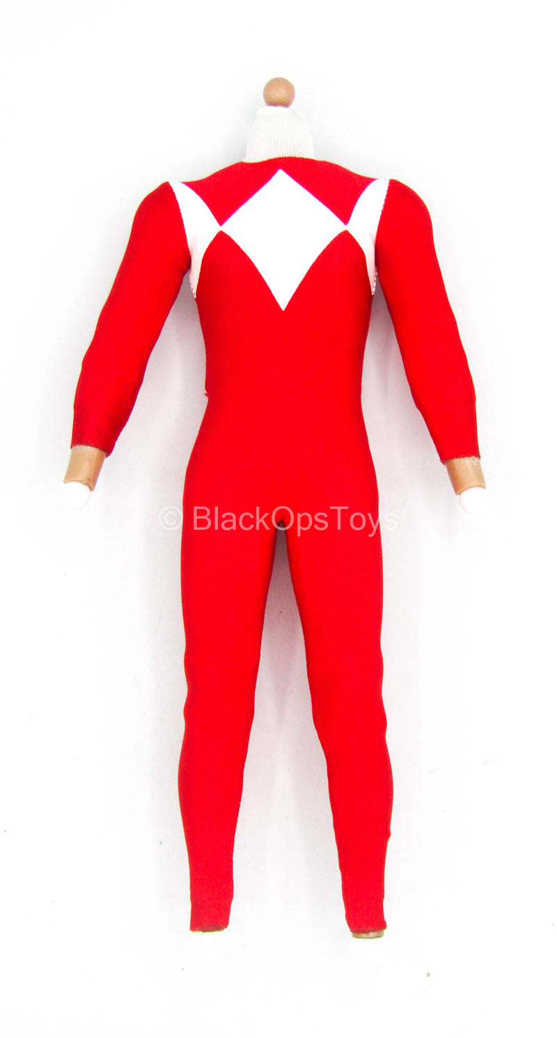 Load image into Gallery viewer, Golden Red Hero - Male Body w/Red &amp; White Bodysuit
