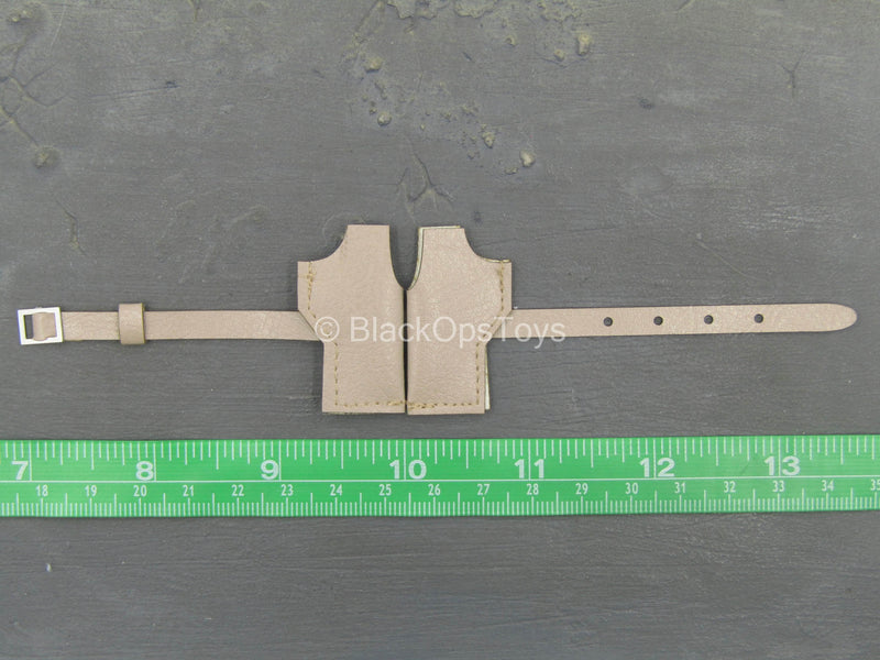 Load image into Gallery viewer, Light Brown Leather Like Dual Waist Pistol Holster - MINT IN PACKAGE
