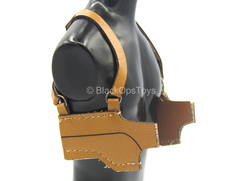 Load image into Gallery viewer, Brown Leather Like Dual Shoulder Pistol Holster - MINT IN PACKAGE
