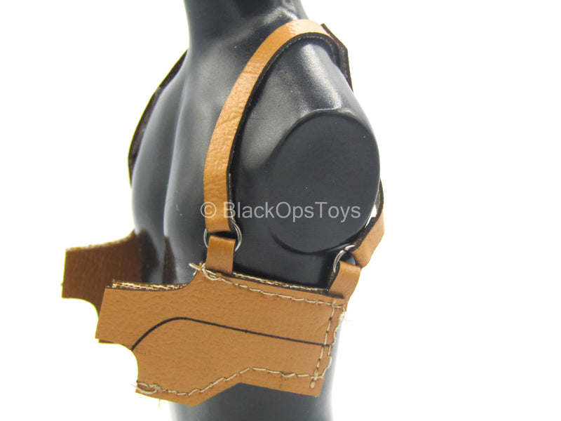 Load image into Gallery viewer, Brown Leather Like Dual Shoulder Pistol Holster - MINT IN PACKAGE
