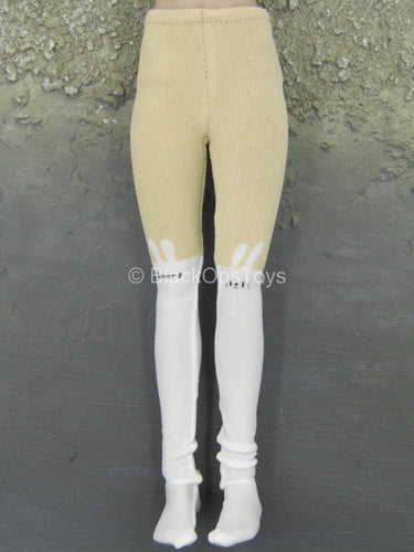Armed Female 3.0 - Tan & White Leggings