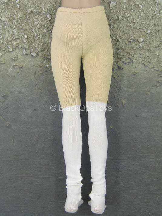 Armed Female 3.0 - Tan & White Leggings