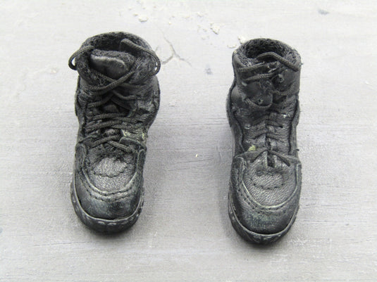 U.S. Secret Service - Black Leather Like Boots (Foot Type)