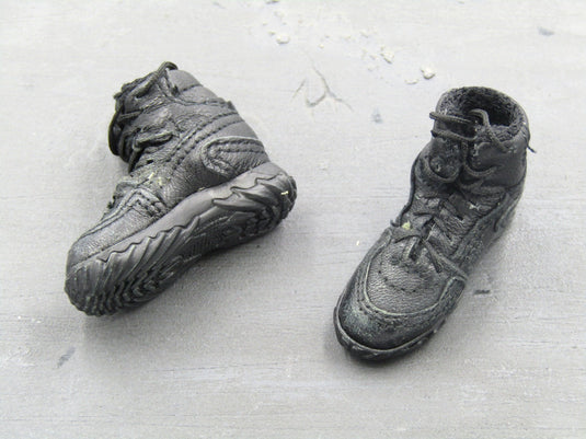 U.S. Secret Service - Black Leather Like Boots (Foot Type)