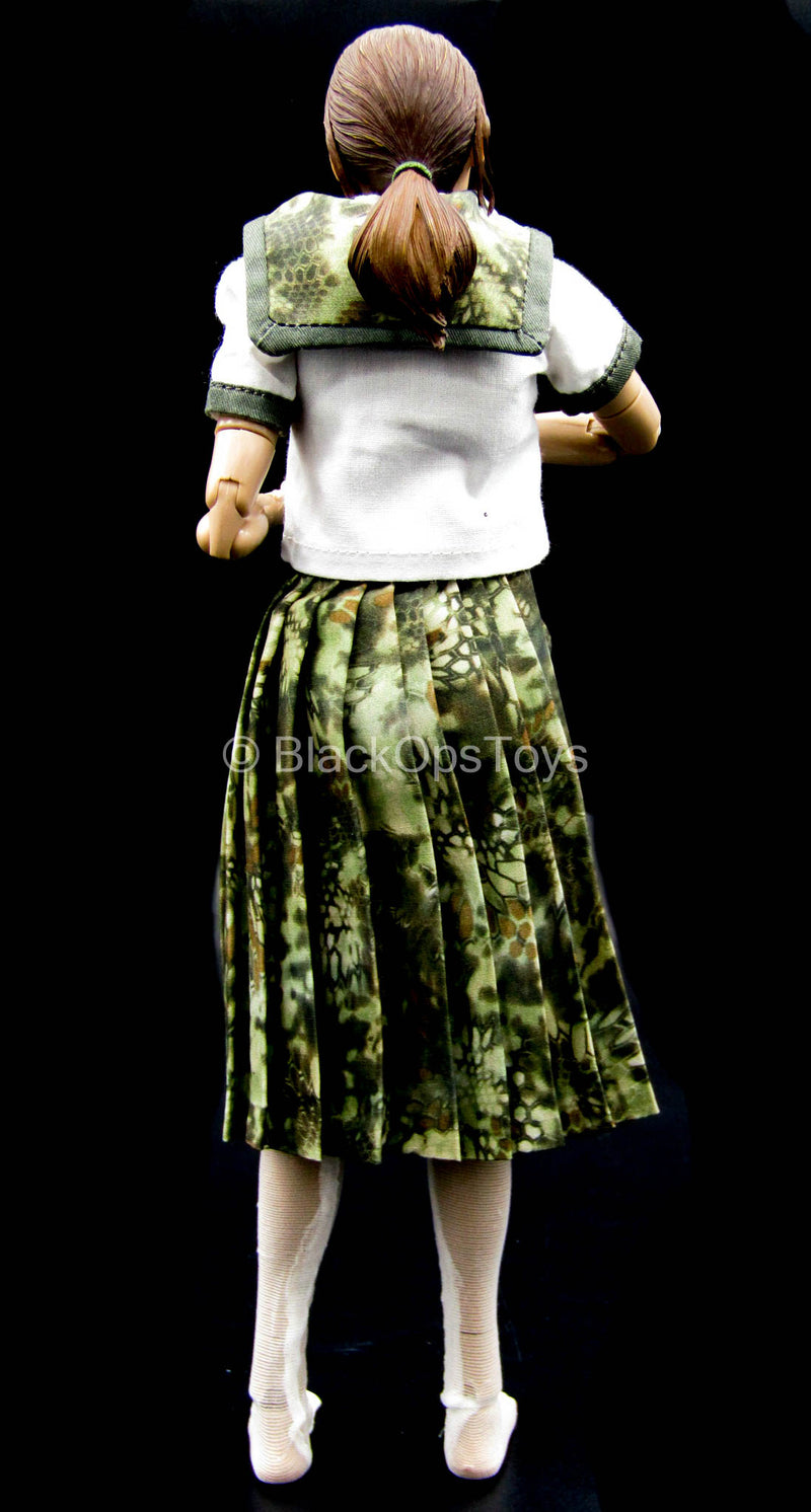 Load image into Gallery viewer, Armed Female 3.0 - White &amp; Kryptek Camo School Girl Uniform Set
