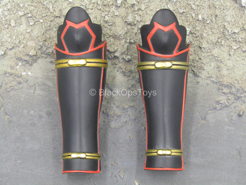 Load image into Gallery viewer, Ninja Batman - Black Leg Greaves
