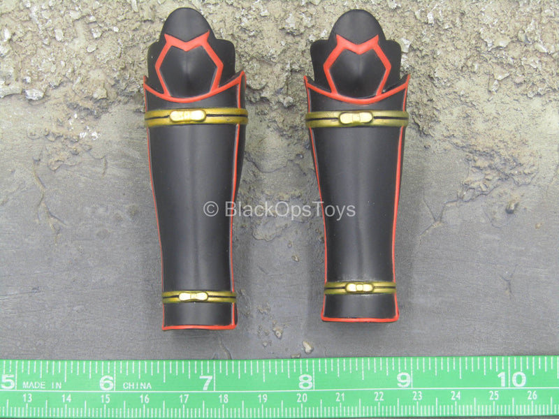 Load image into Gallery viewer, Ninja Batman - Black Leg Greaves
