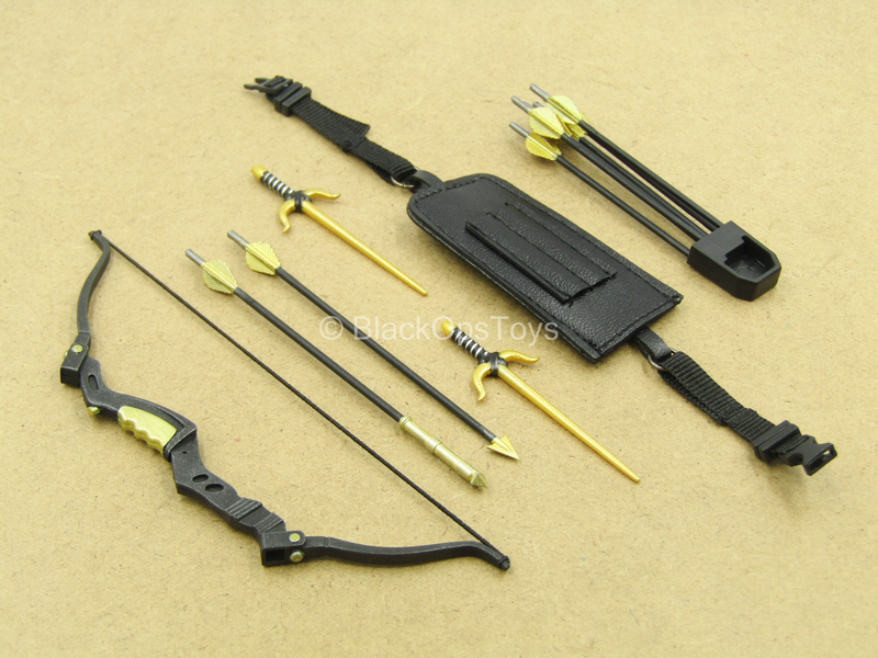 Load image into Gallery viewer, 1/12 - Golden Dragon - Gomez - Bow w/Arrows &amp; Sai Set
