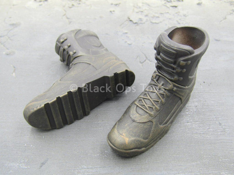 Load image into Gallery viewer, Neo Keisatsu - Brown Combat Boots (Peg Type)
