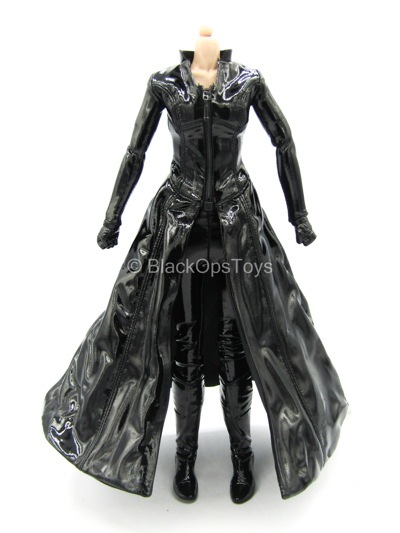 Load image into Gallery viewer, Guidance - Wired Black Leather Like Coat

