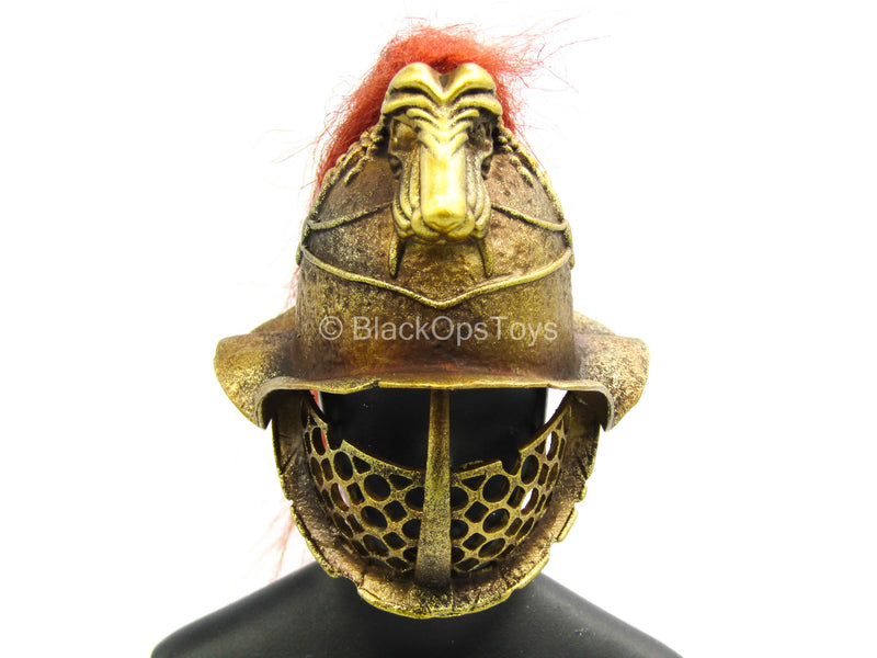Load image into Gallery viewer, Empire Legion Undefeated Myth - Metal Gold Like Gladiator Helmet
