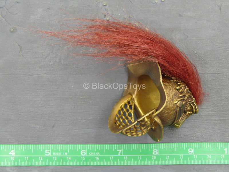Load image into Gallery viewer, Empire Legion Undefeated Myth - Metal Gold Like Gladiator Helmet
