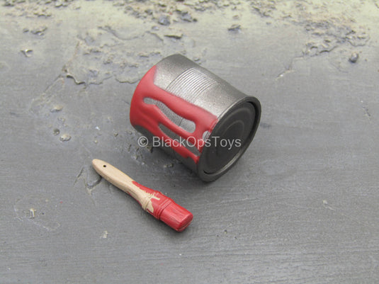 Batman Arkham Harley Quinn - Red Paint Can w/Paintbrush
